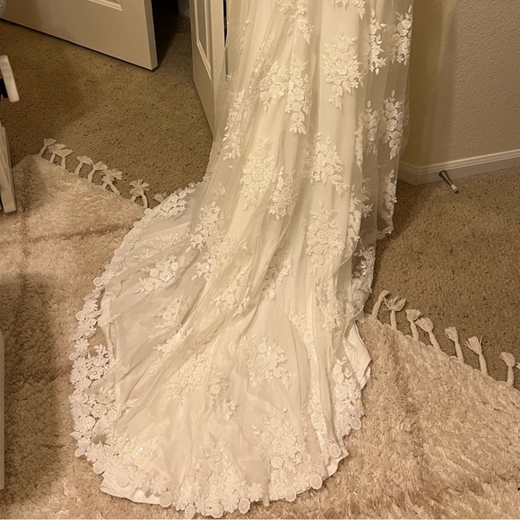 Dreamy Glamour White Embroidered Halter
Mermaid Maxi Dress - Picture 10 of 11